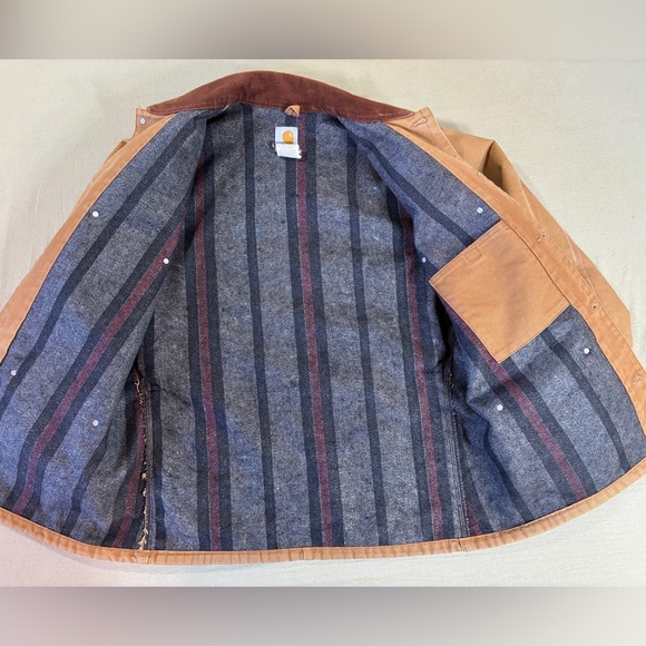 Carhartt Blanket-Lined Duck Chore Coat (C01) Size 42 - Picture 4 of 10